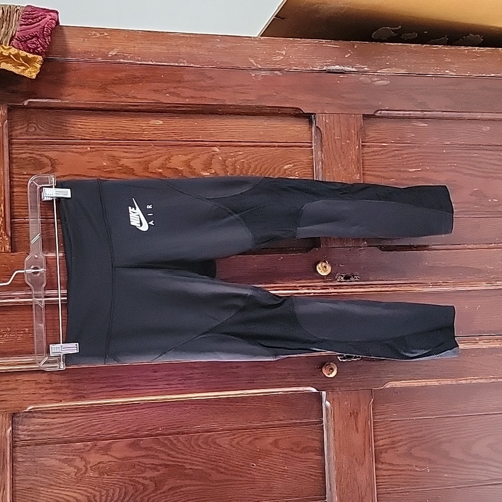 Nike size M mesh leggings white logo